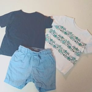 Boys 18 month lot of 3! Great to mix and match! Oshkosh shorts jumping bean tops